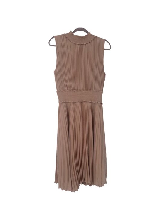 Nanette Nanette Lepore Dresses & Skirts - Nanette Lepore Mauve Rose Pleated Midi Dress 12 Mock Neck Wedding Guest